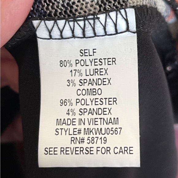 Sparkly Striped Top w/ Button Gusset Styling Southwestern Color Palette Sz S/M - Picture 5 of 6